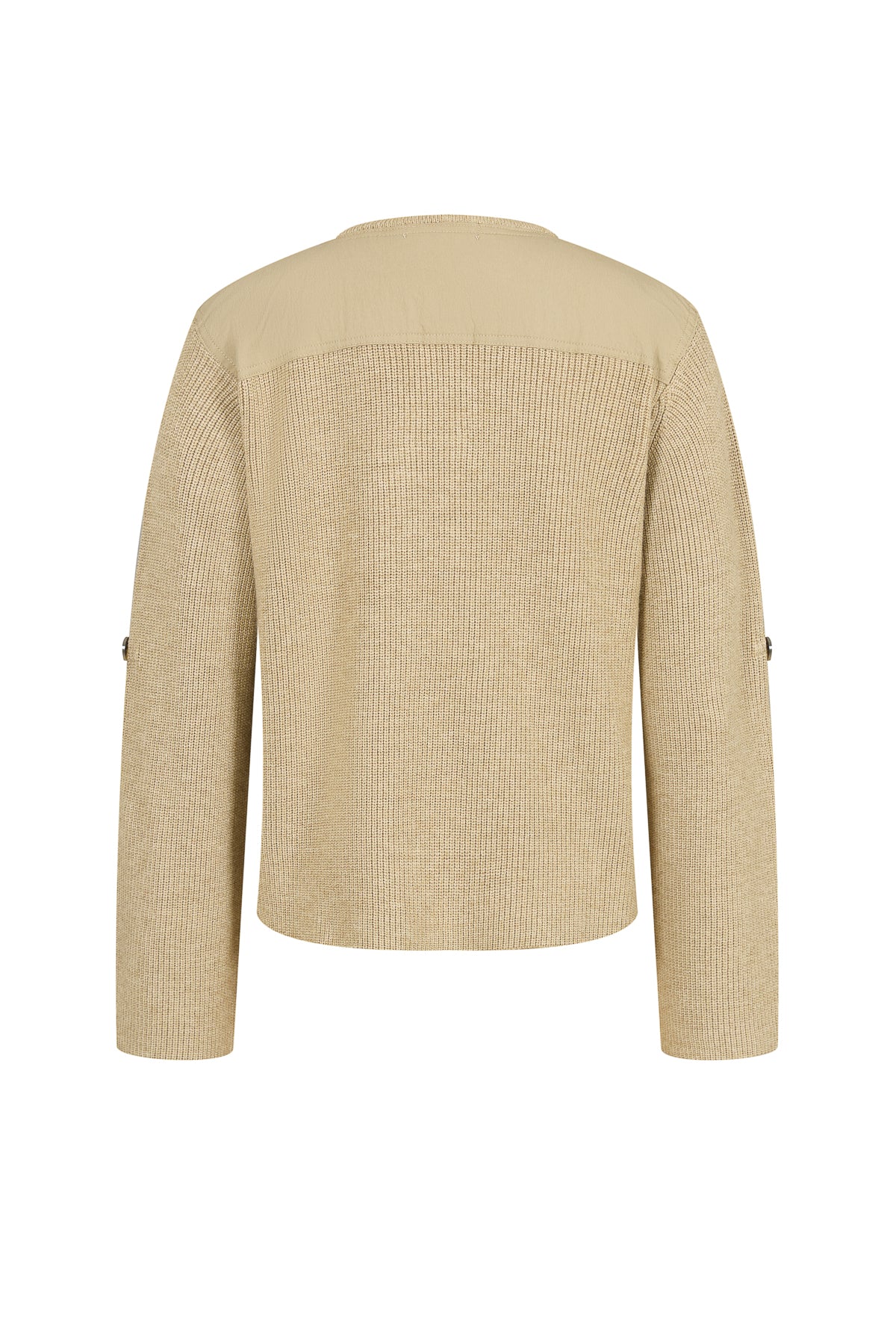 Woven Mix Utilitarian Knit top