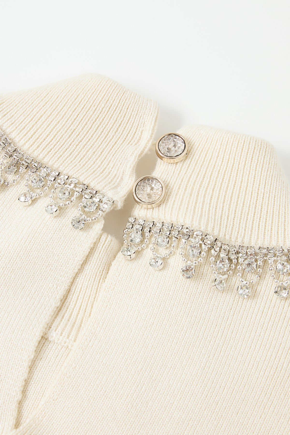 Embellished Woven Mix Sweater
