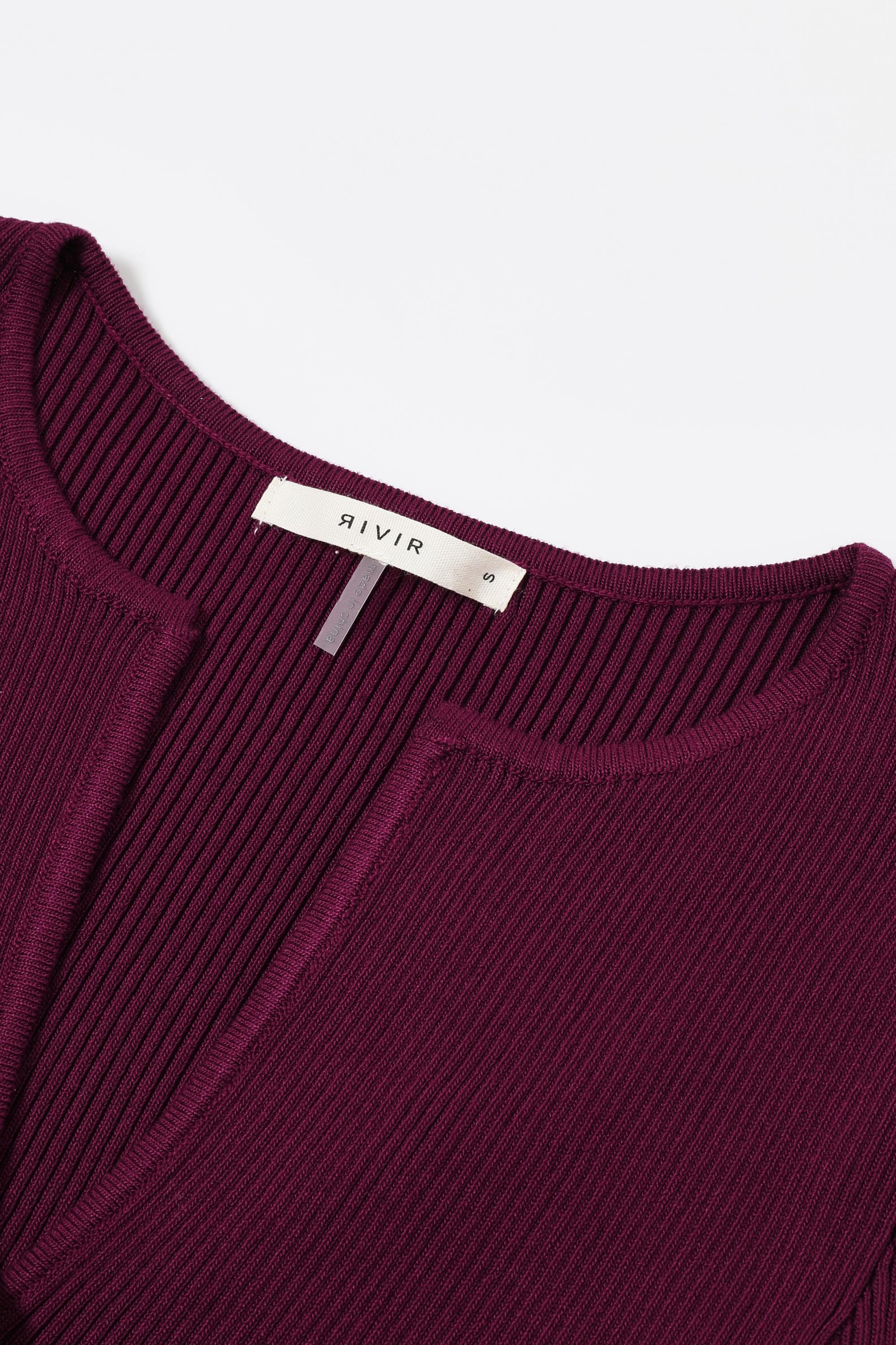 Velare Knit Long Sleeve Top With Unique Buttons