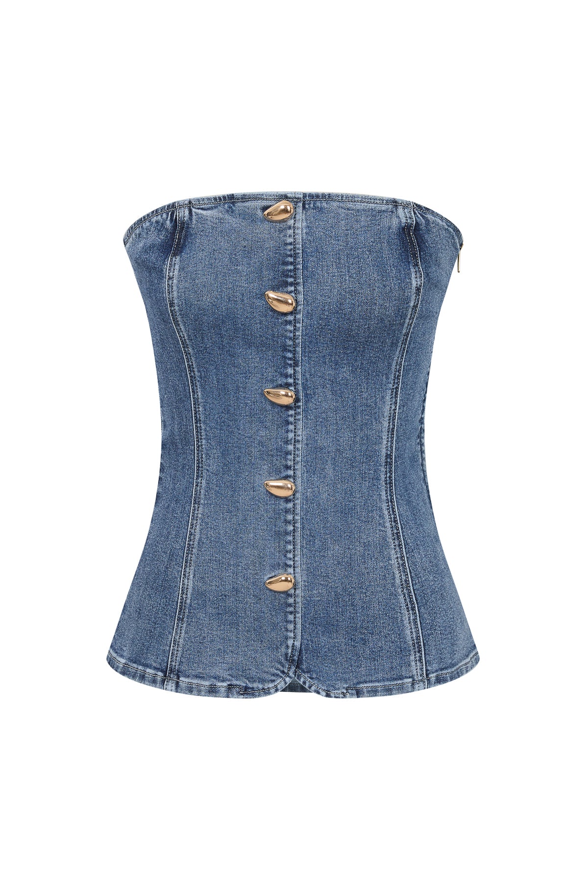Nyla Strapless Denim Top