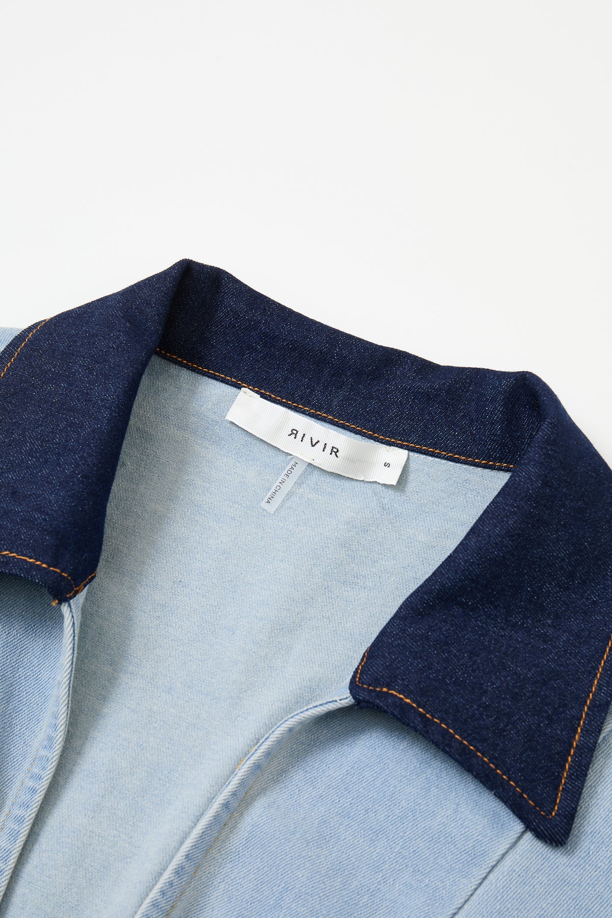 Skyline Two-Tone Denim Peplum Vest