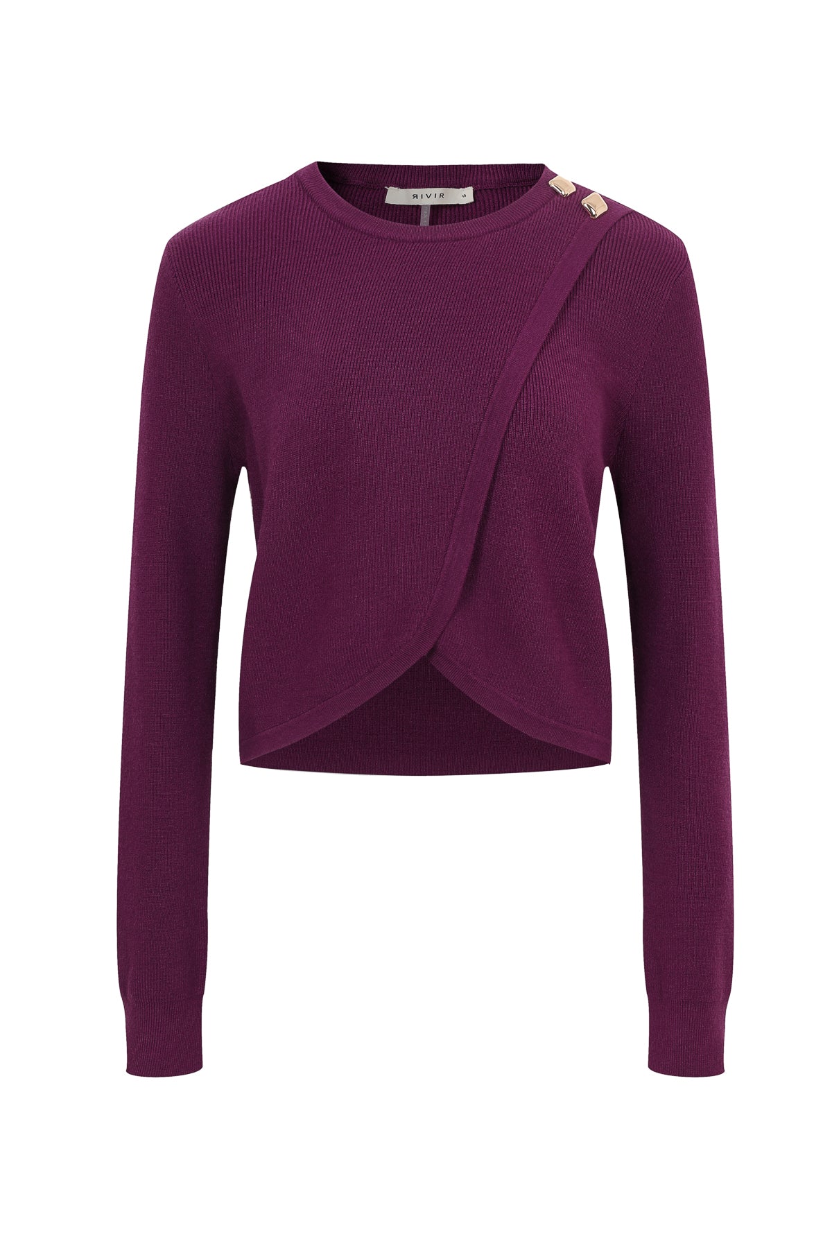 The Audrey Knit Overlay Long Sleeve Top