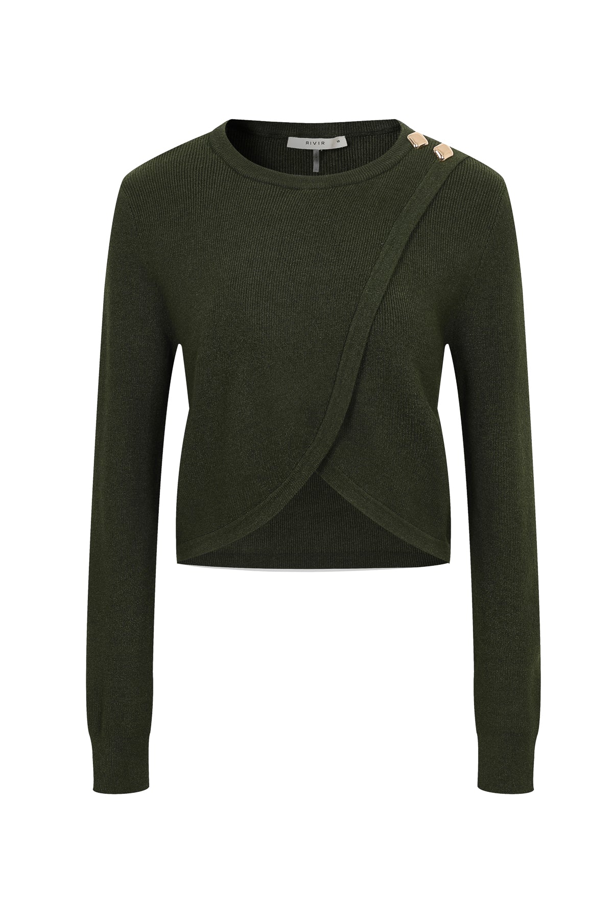 The Audrey Knit Overlay Long Sleeve Top