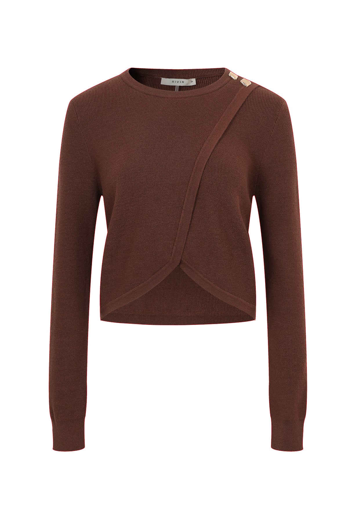 The Audrey Knit Overlay Long Sleeve Top