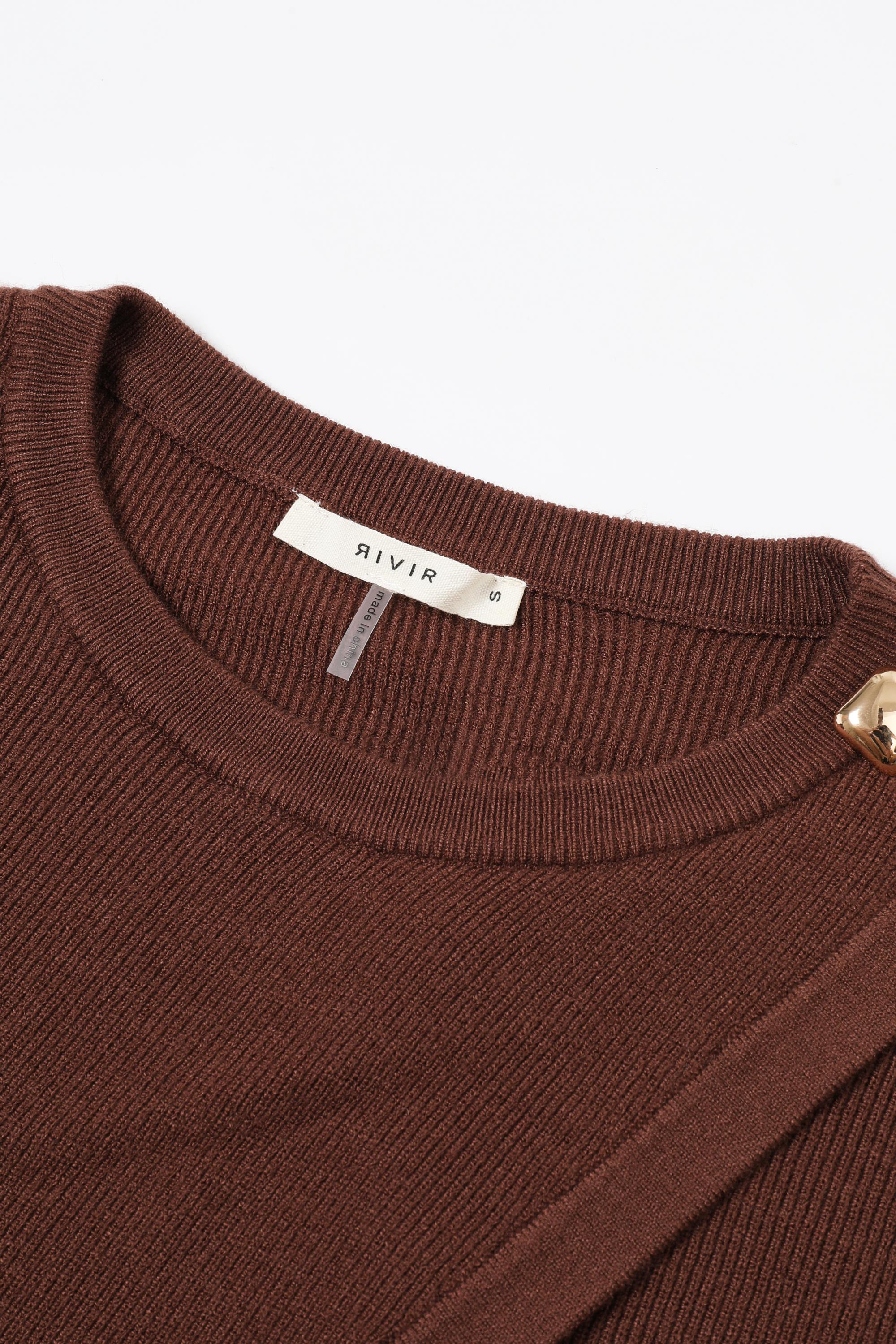 The Audrey Knit Overlay Long Sleeve Top