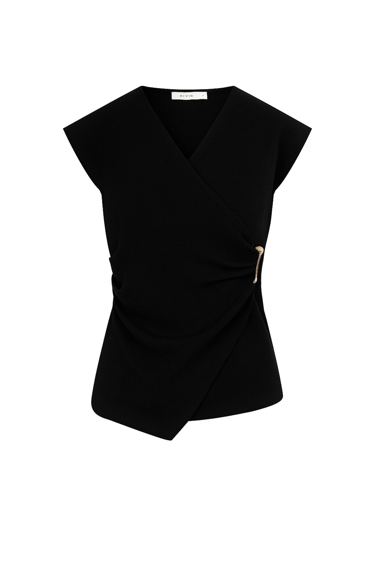 Elle Textured Knit Clasp Top