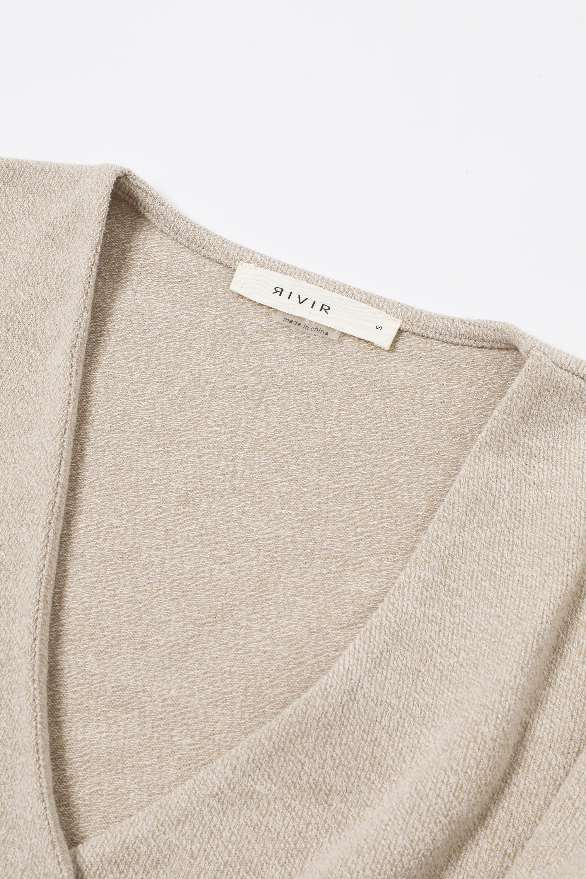 Elle Textured Knit Clasp Top