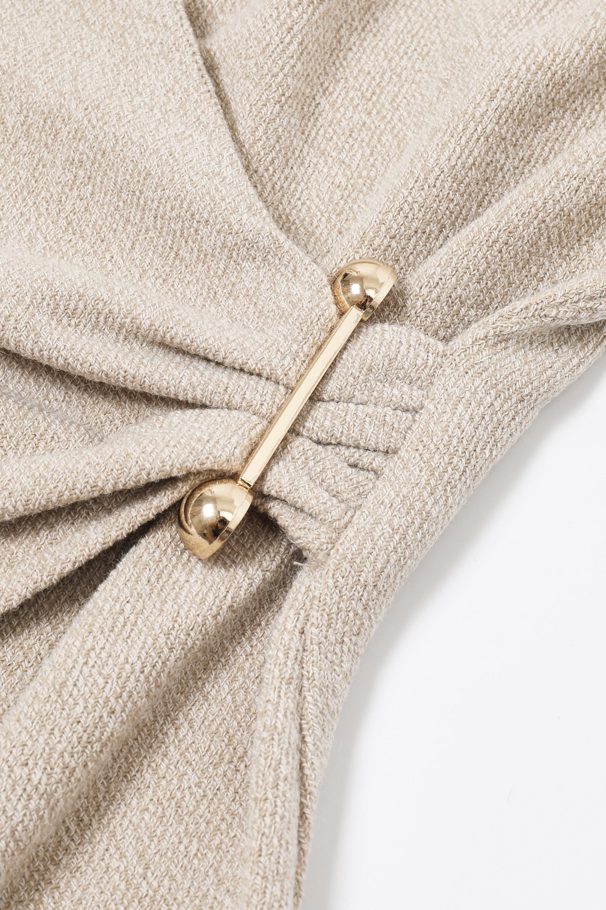 Elle Textured Knit Clasp Top