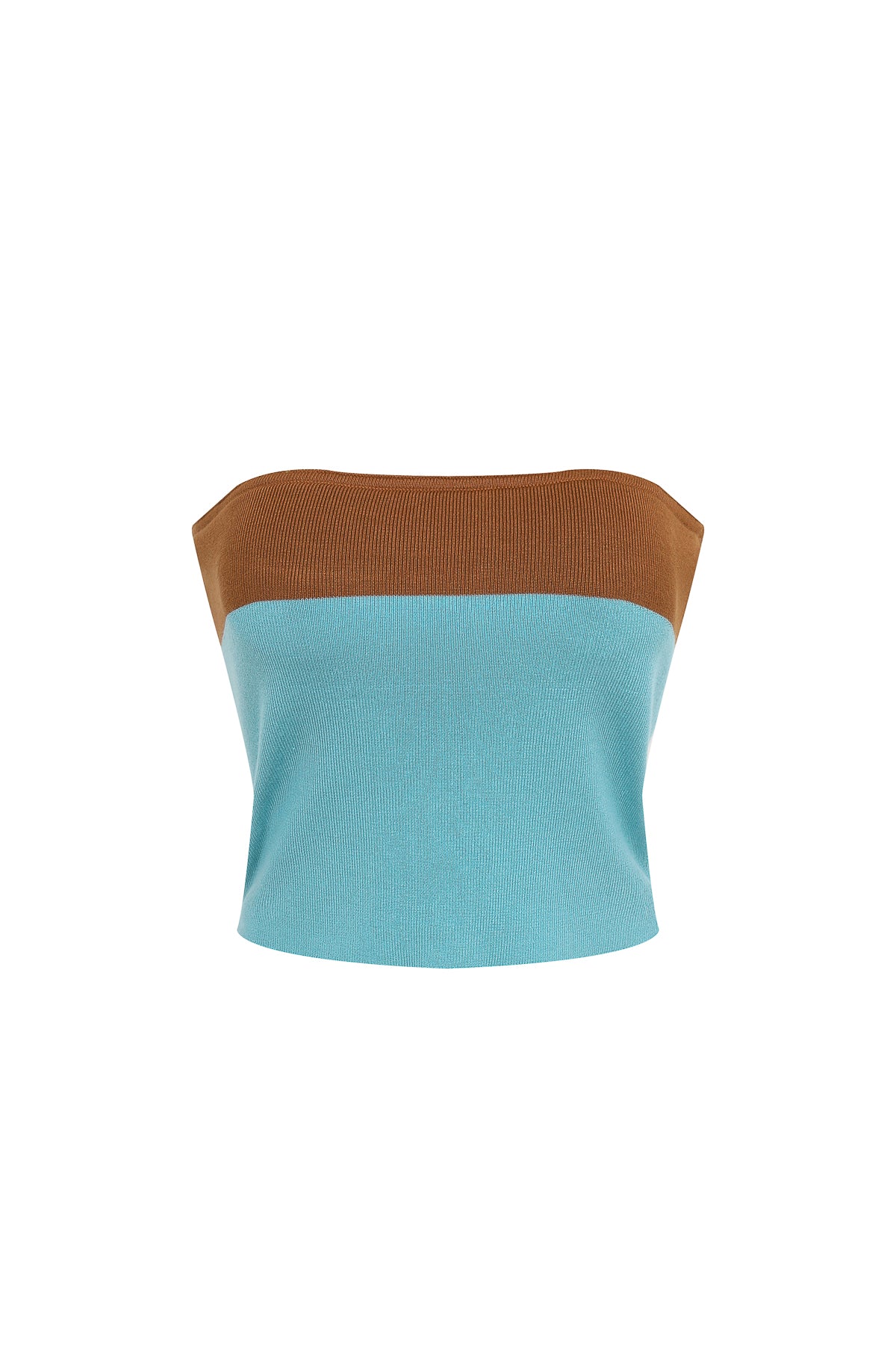 Valence Color Block Knit Tube Top
