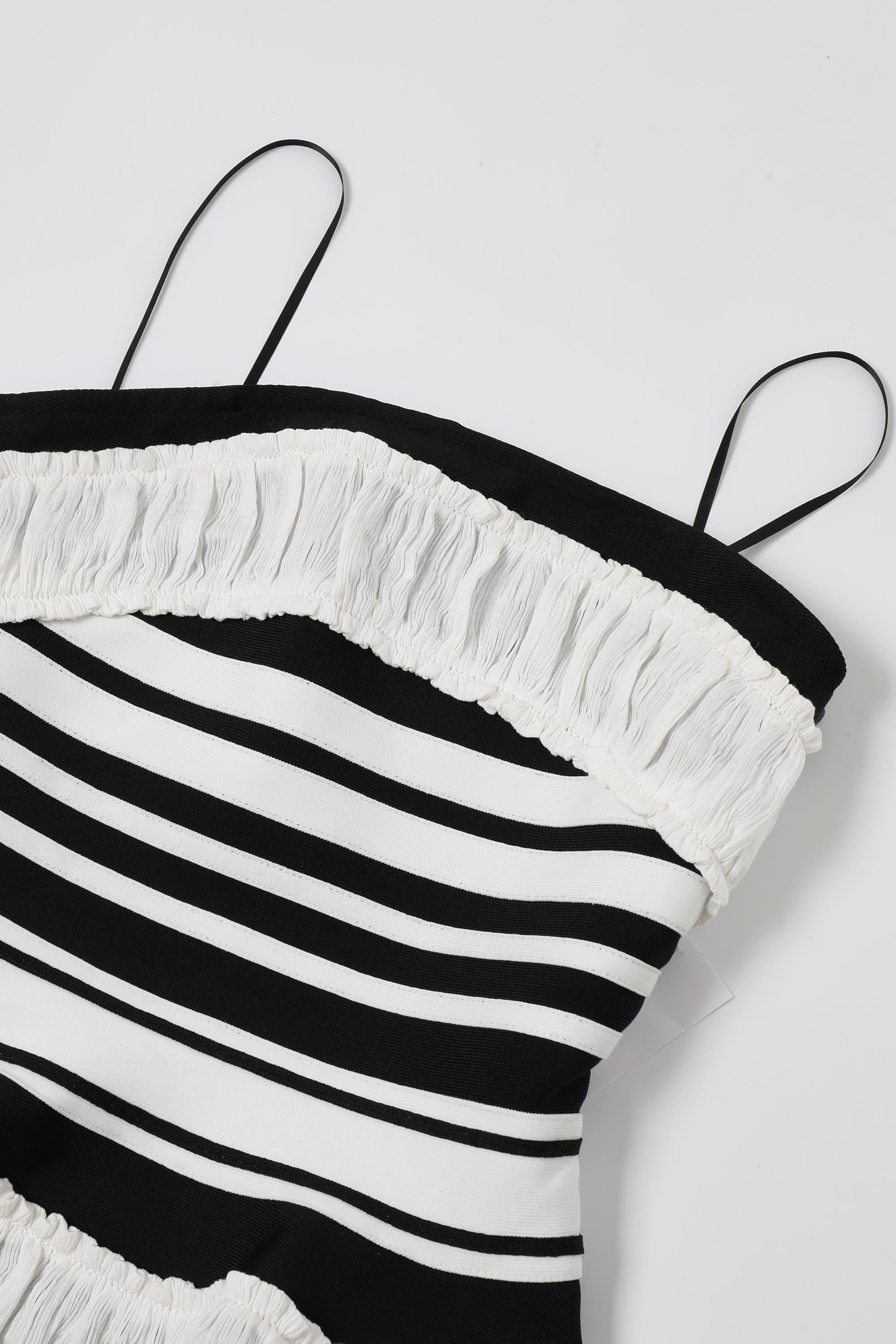 Valentina Sculpted Corset Bandage Stripe Peplum Top