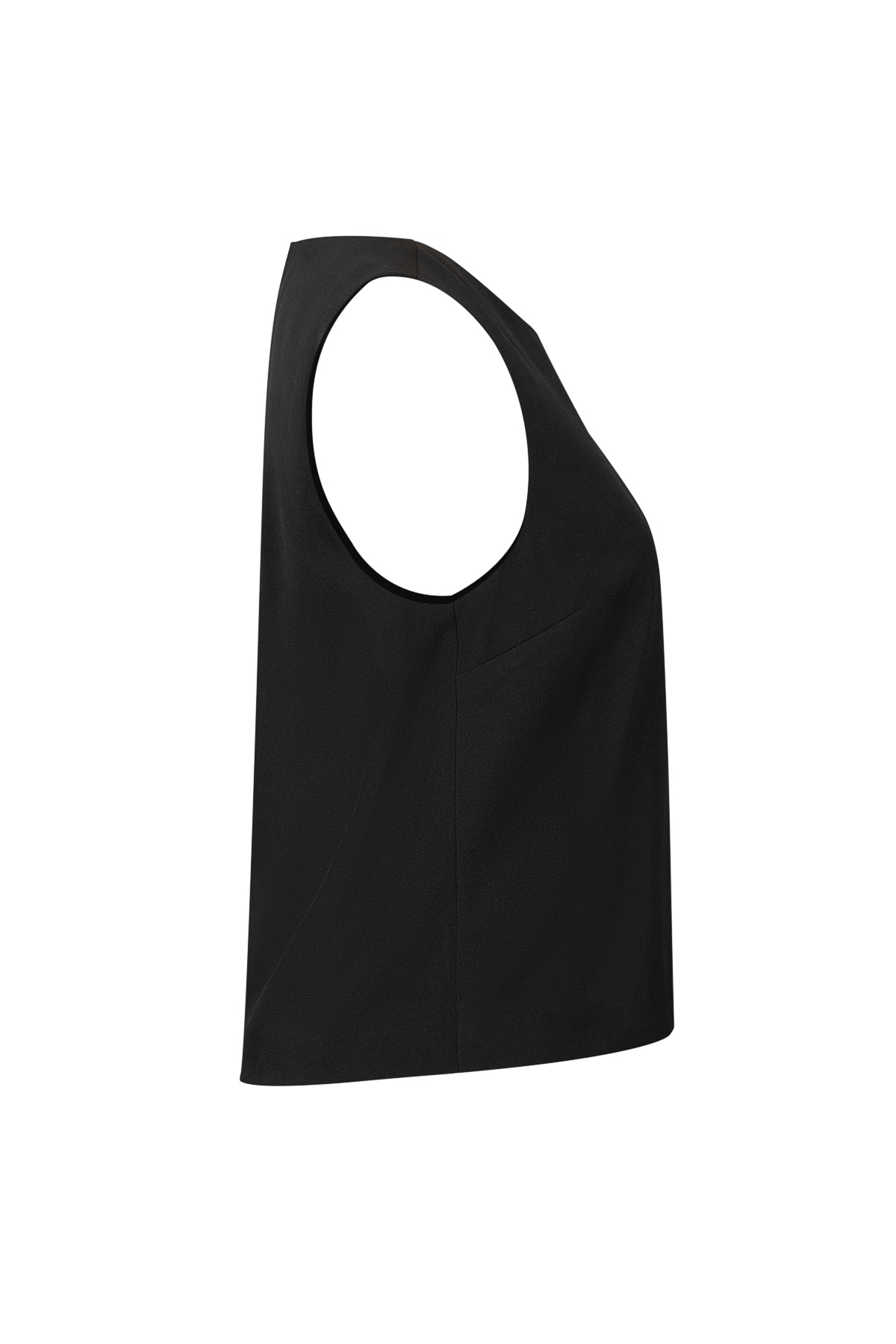 Sleeveless Woven Top with Button Detail