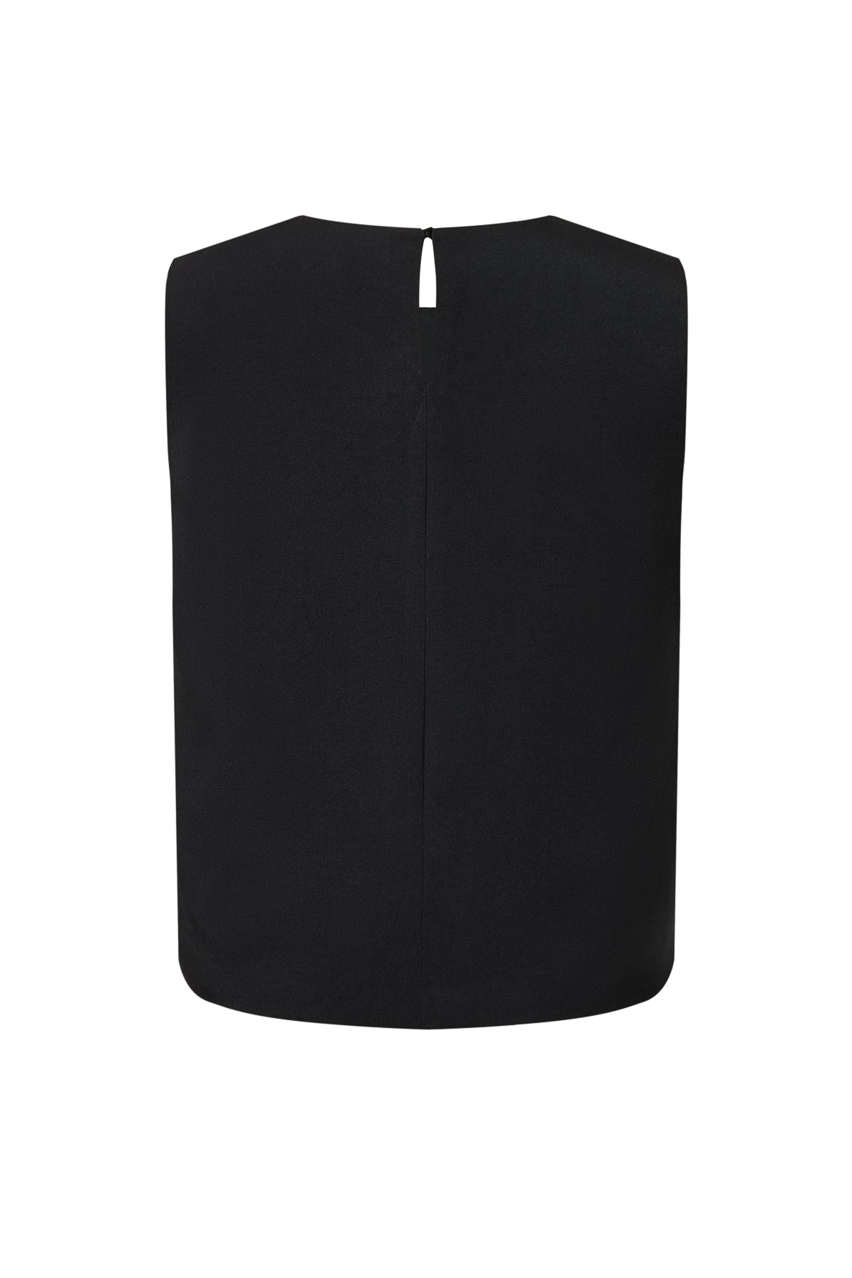 Sleeveless Woven Top with Button Detail