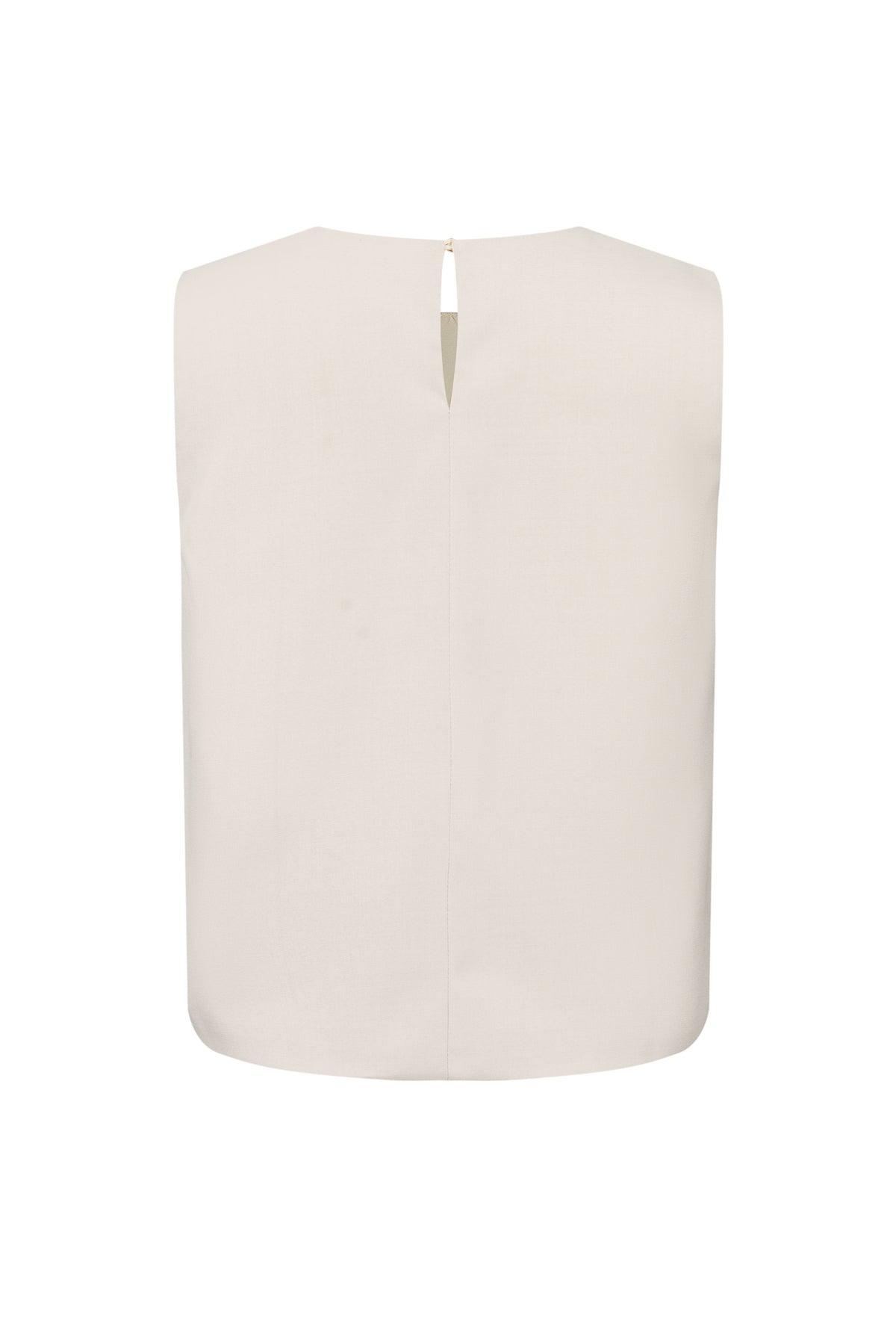 Sleeveless Woven Top with Button Detail