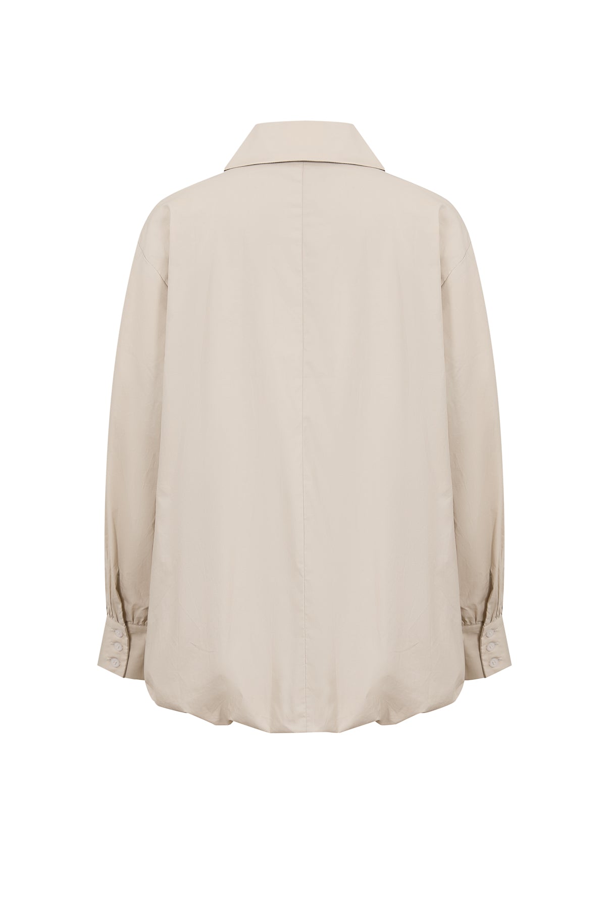 Woven Bubble High Low Shirt