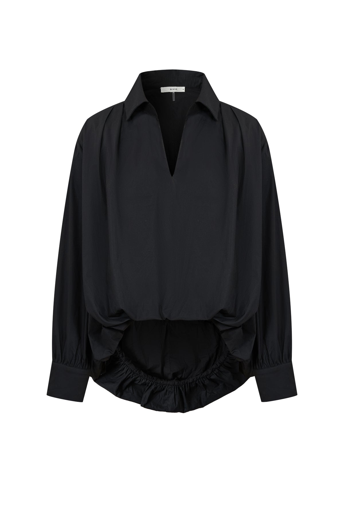 Woven Bubble High Low Shirt