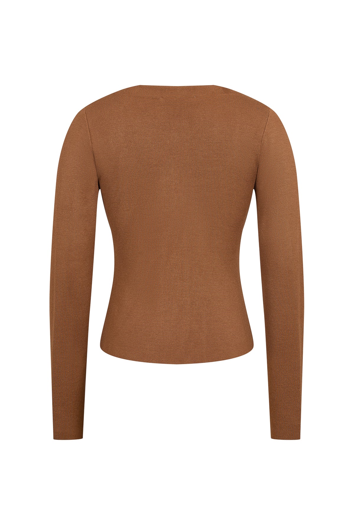 Nicole Long Sleeve Knit Top With Cut Away Details