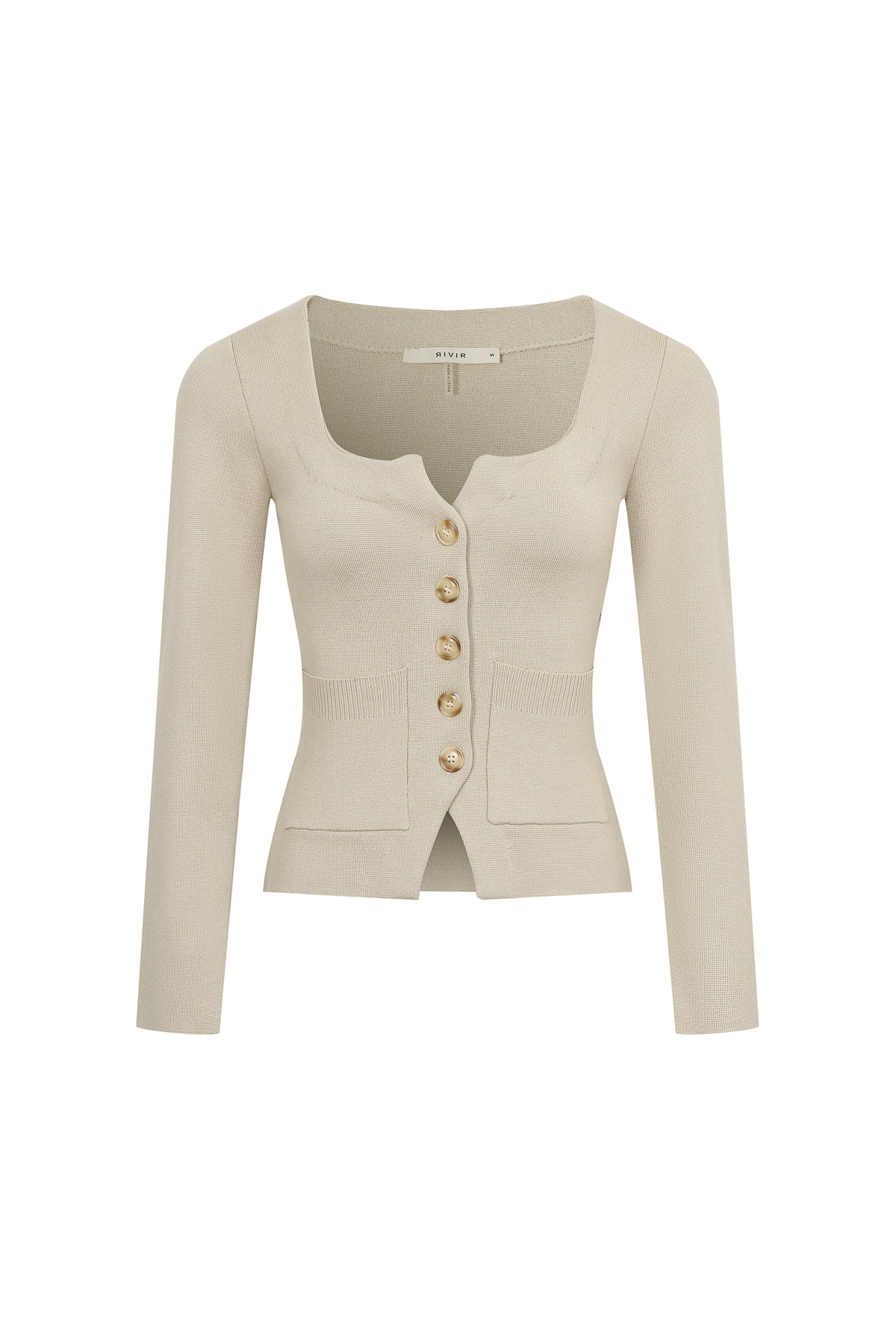 Nicole Long Sleeve Knit Top With Cut Away Details