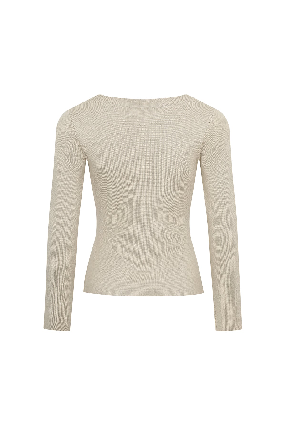 Nicole Long Sleeve Knit Top With Cut Away Details