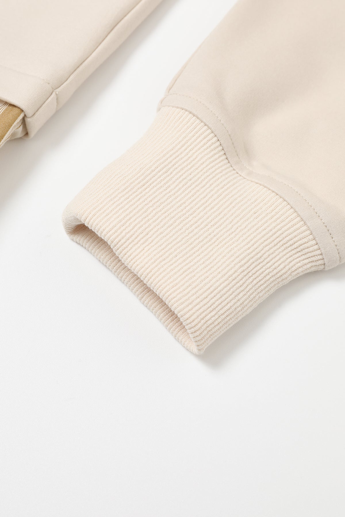 Anette Knit Collar Sweatshirt With Stripe Contrast
