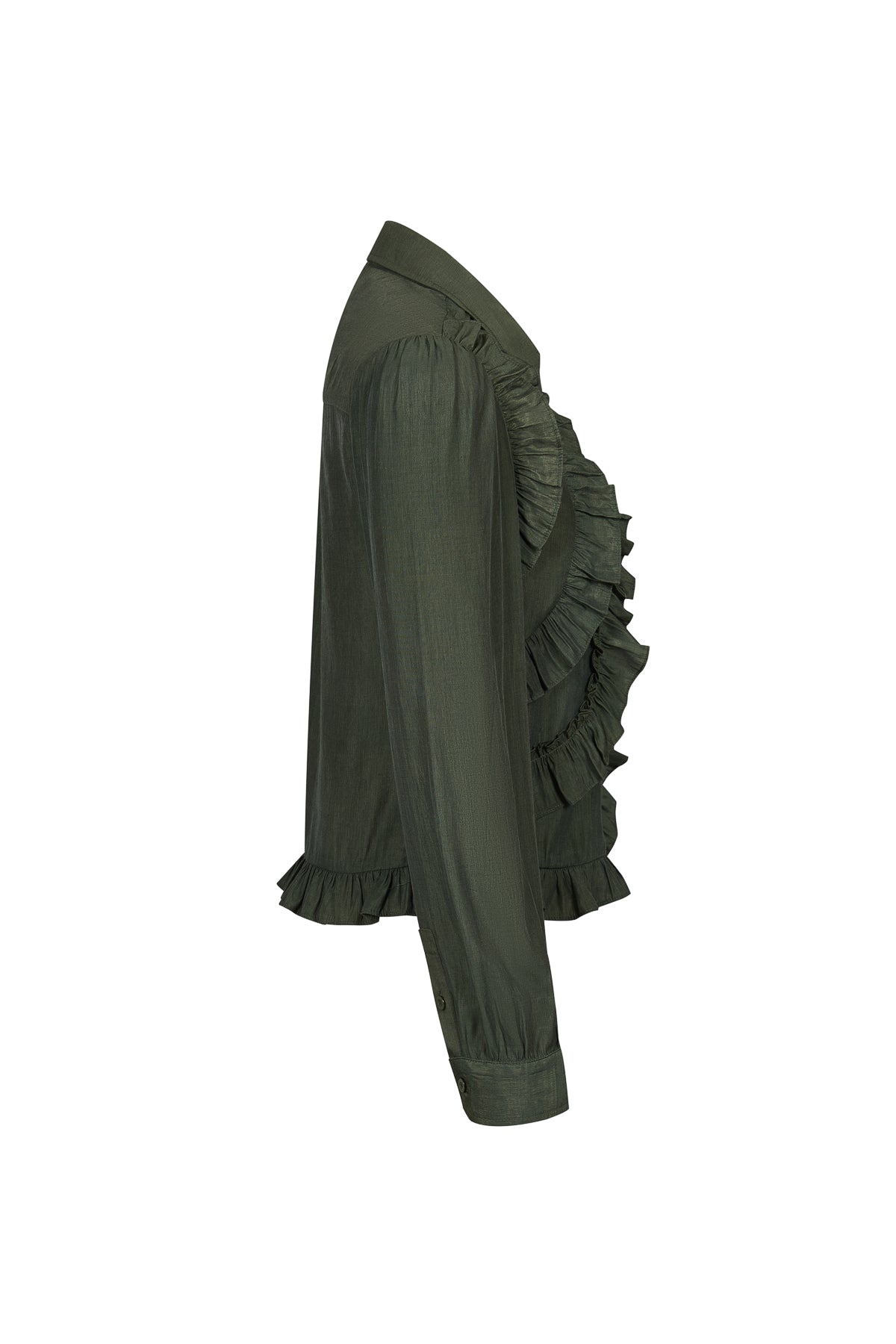 Celia Long Sleeve Ruffle Blouse