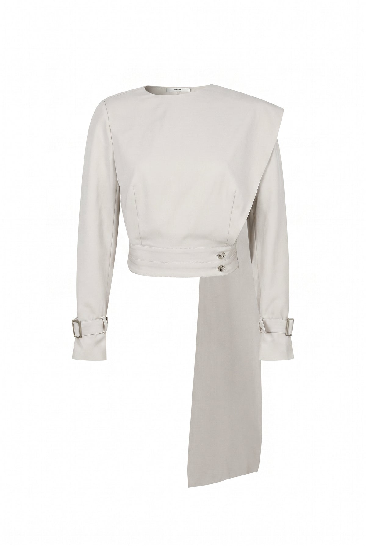 Joelle Woven Around The Neck Long Sleeve Top