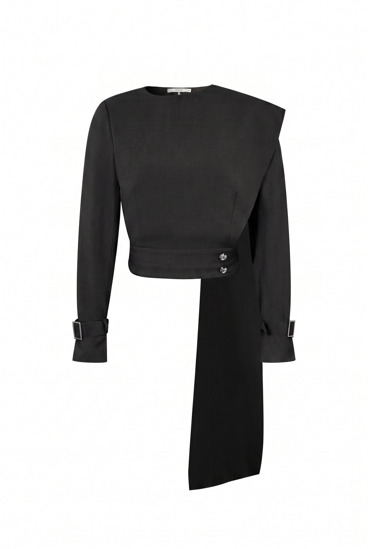 Joelle Woven Around The Neck Long Sleeve Top