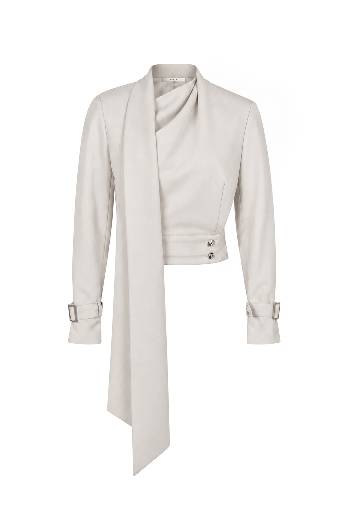 Joelle Woven Around The Neck Long Sleeve Top