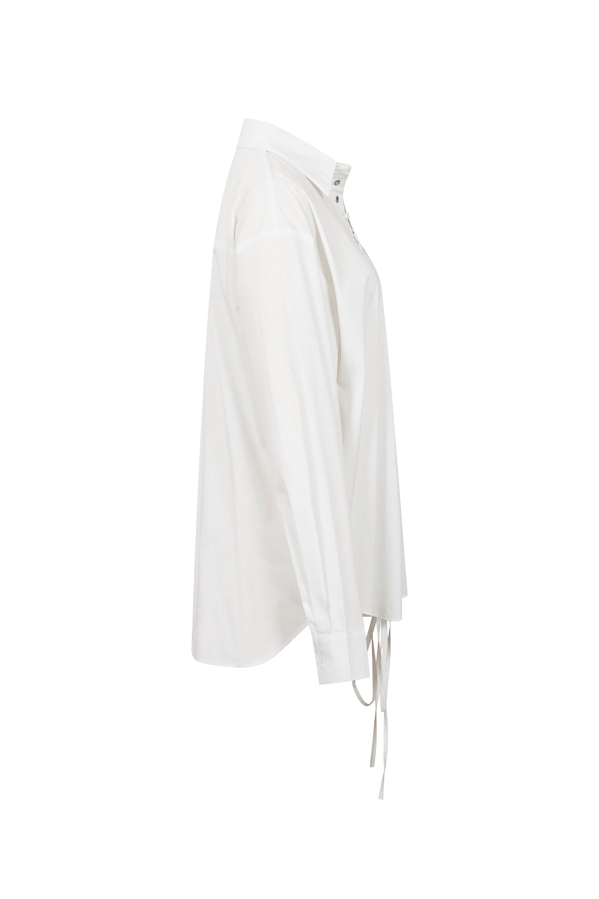 Woven Shirt With Lace Up