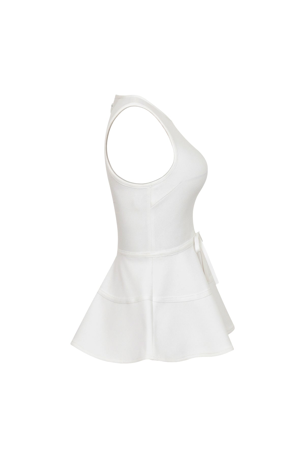 Isabeau Bandage Sleeveless Peplum Top with Bows