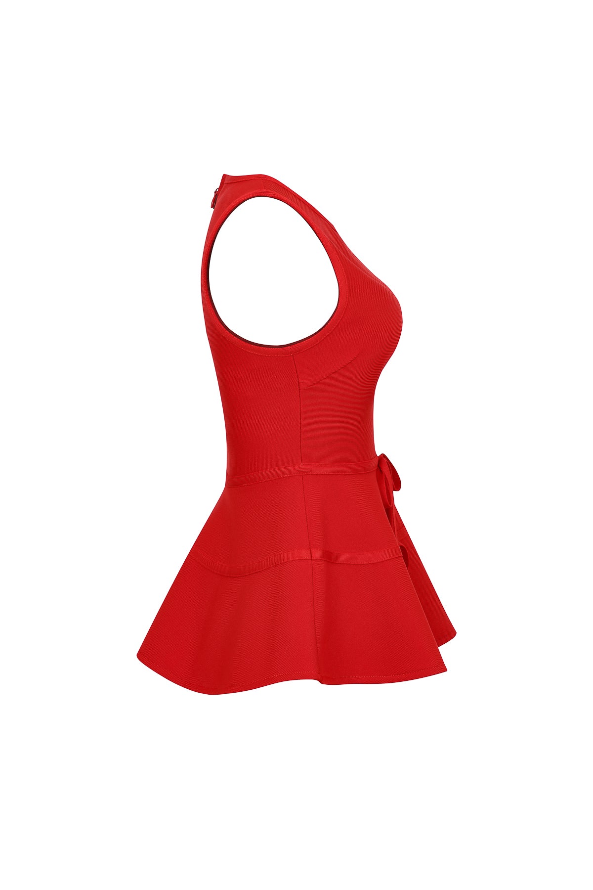 Isabeau Bandage Sleeveless Peplum Top with Bows