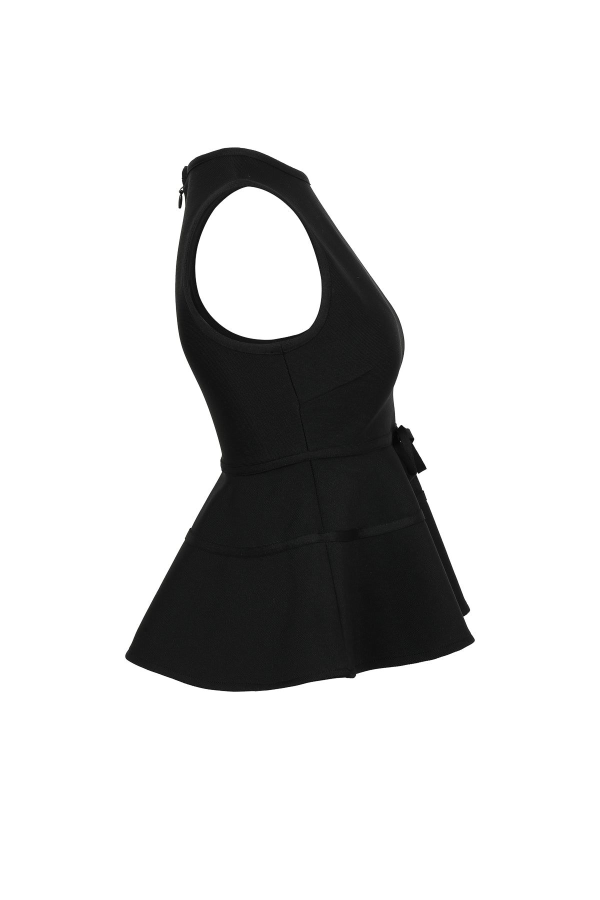 Isabeau Bandage Sleeveless Peplum Top with Bows