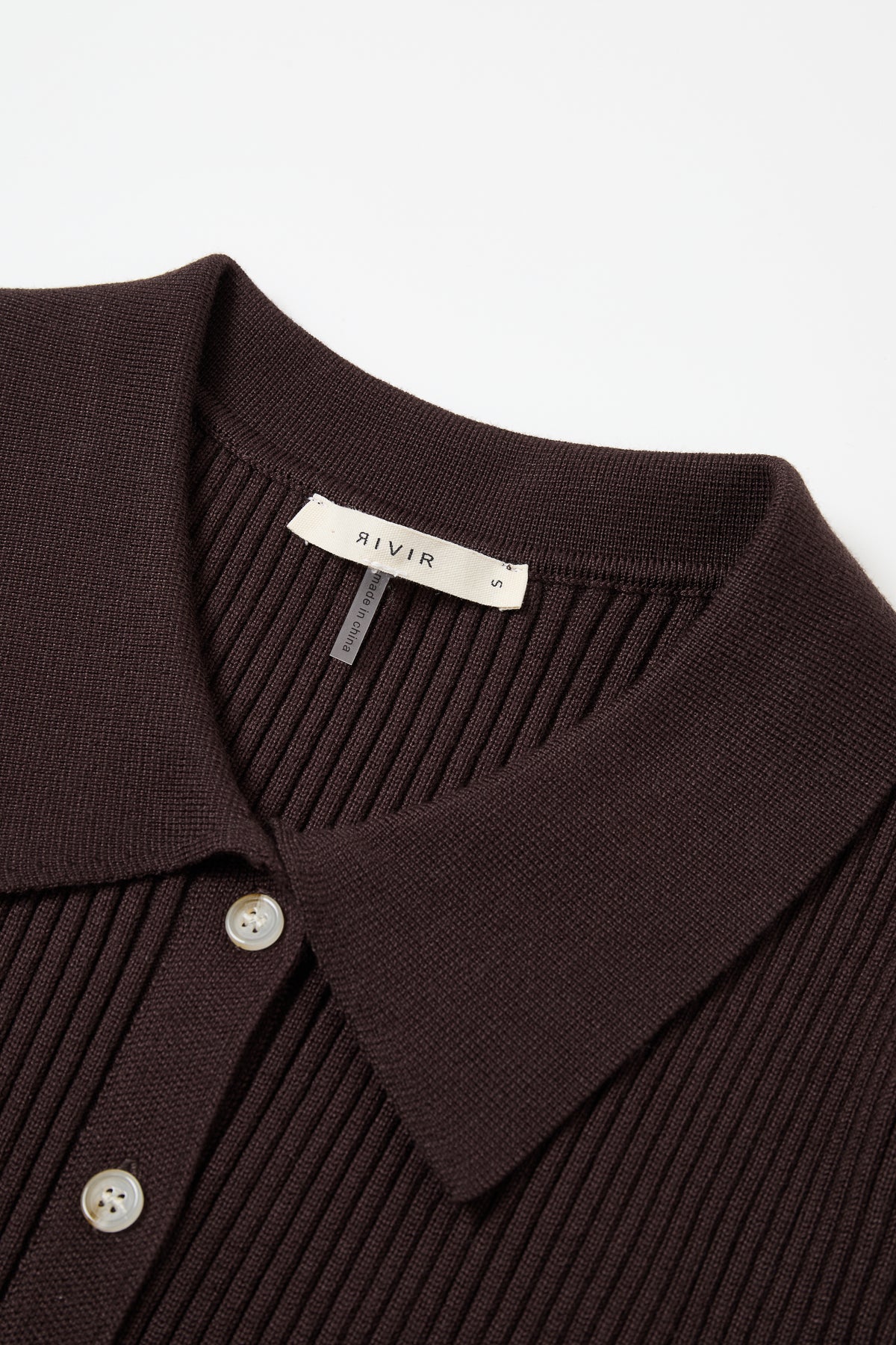 Knit Long Sleeve Top with Collar and Fringe Detail