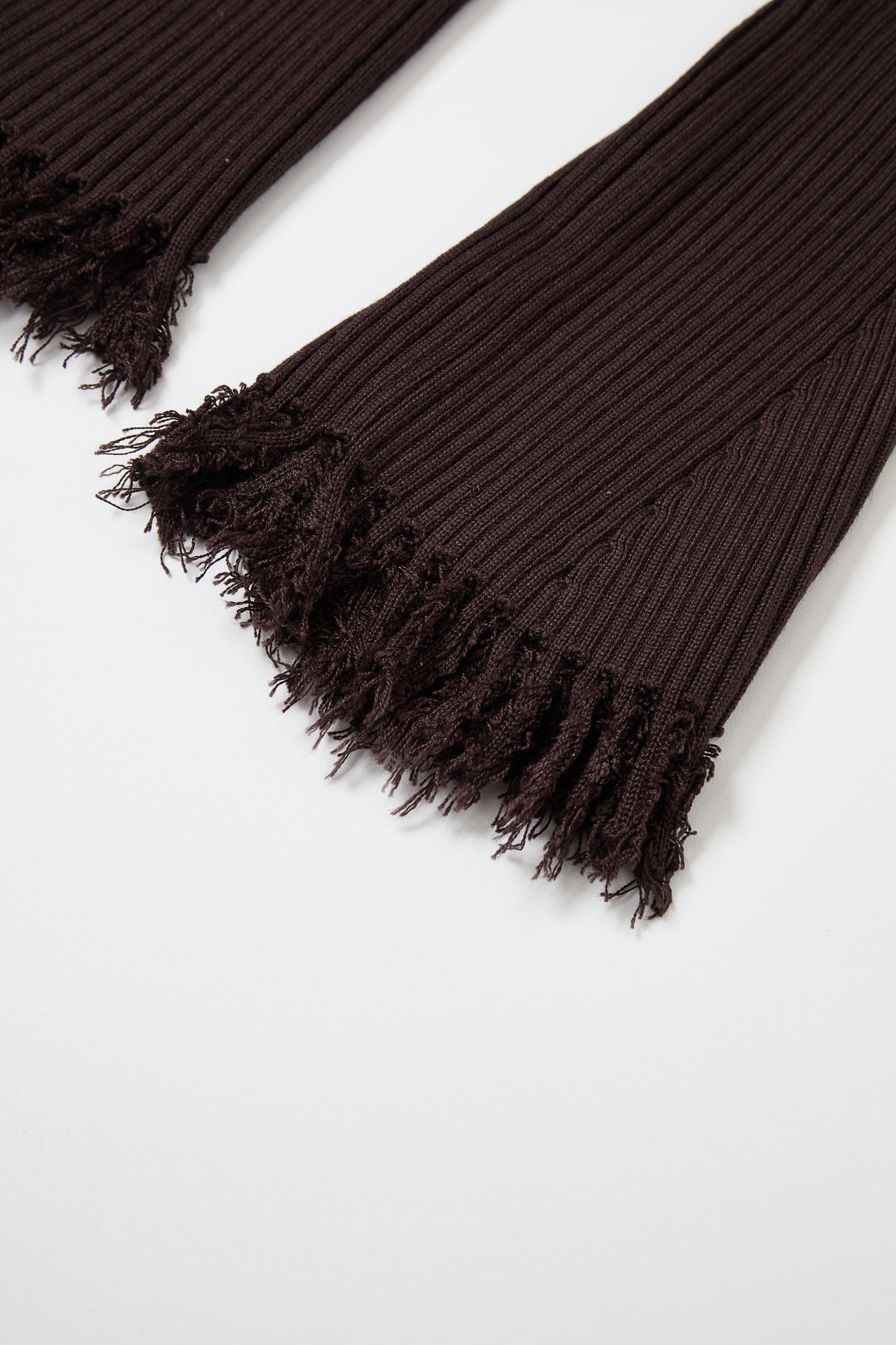 Knit Long Sleeve Top with Collar and Fringe Detail
