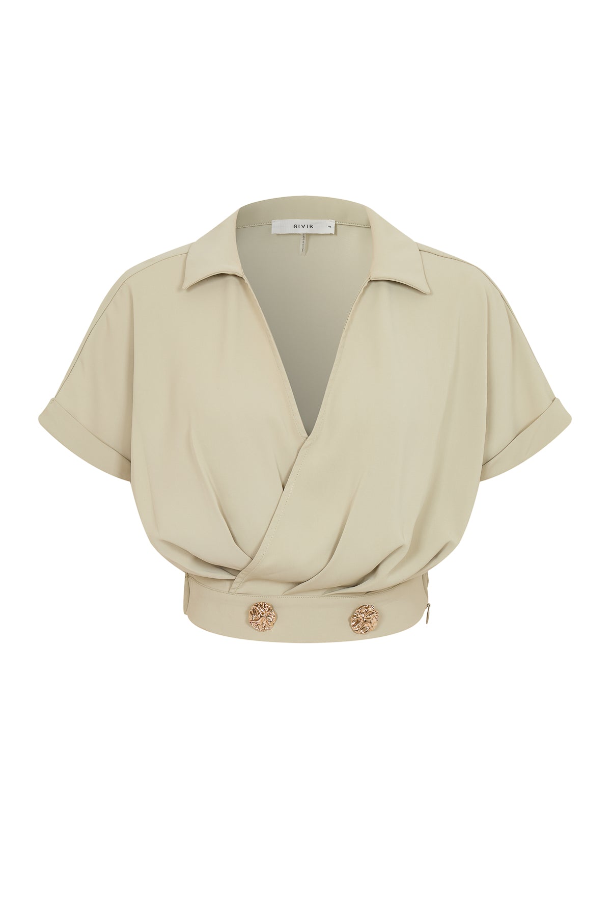 Pleated V Shape Top