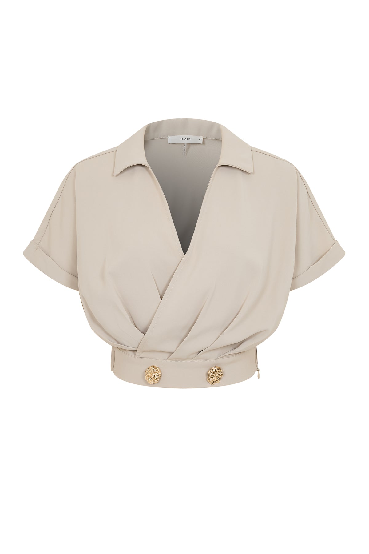 Pleated V Shape Top