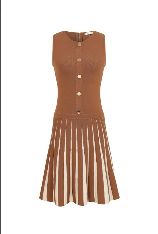 Knit Two Tone Mini Dress