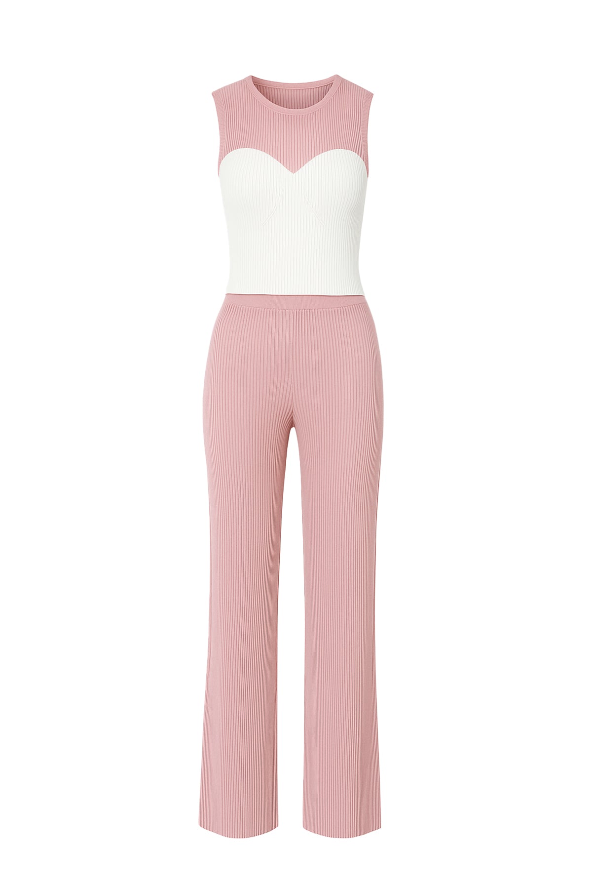 Colorblocked Essence Sleeveless Top & Pants Set