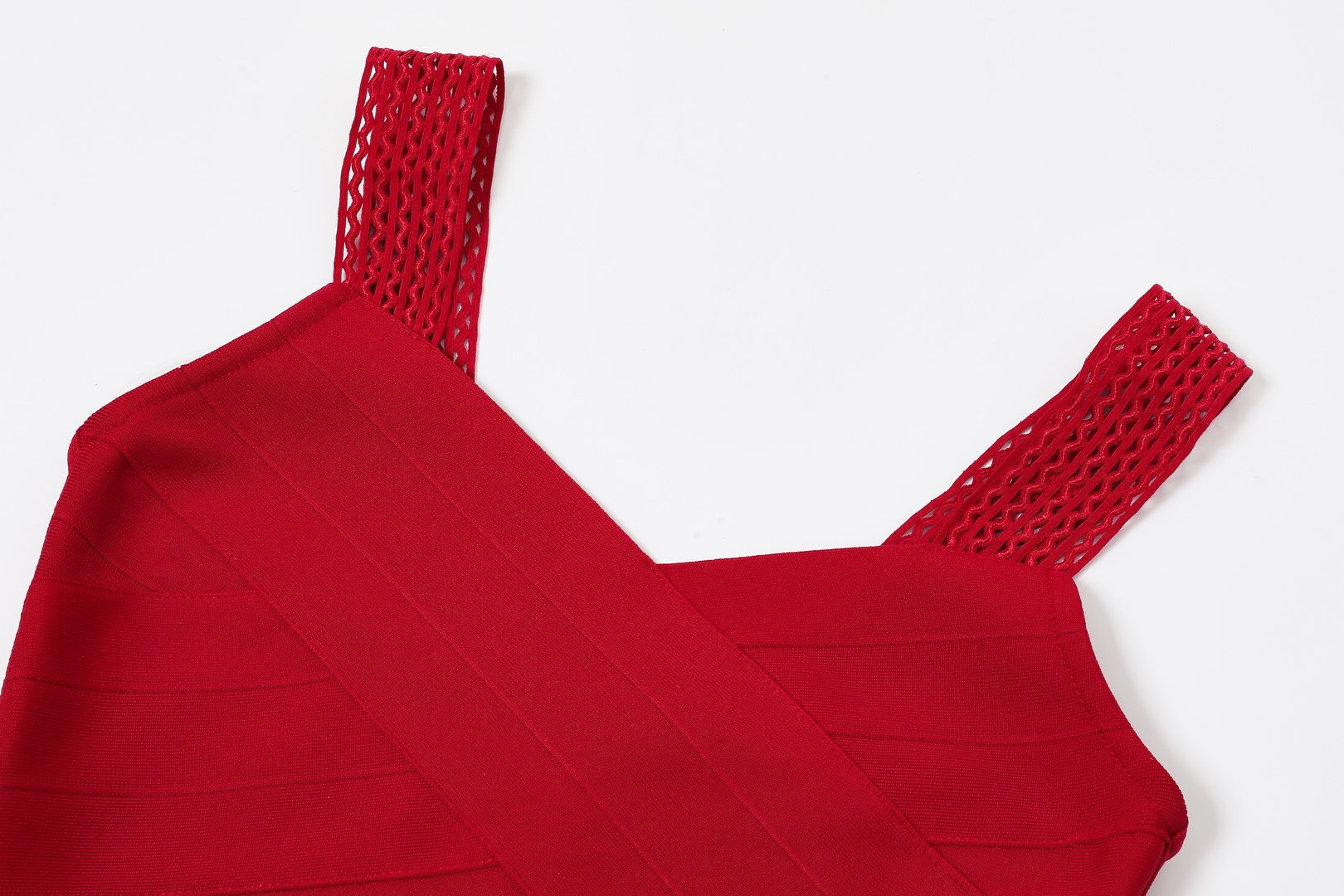 Fringe Contour Midi Bandage Dress