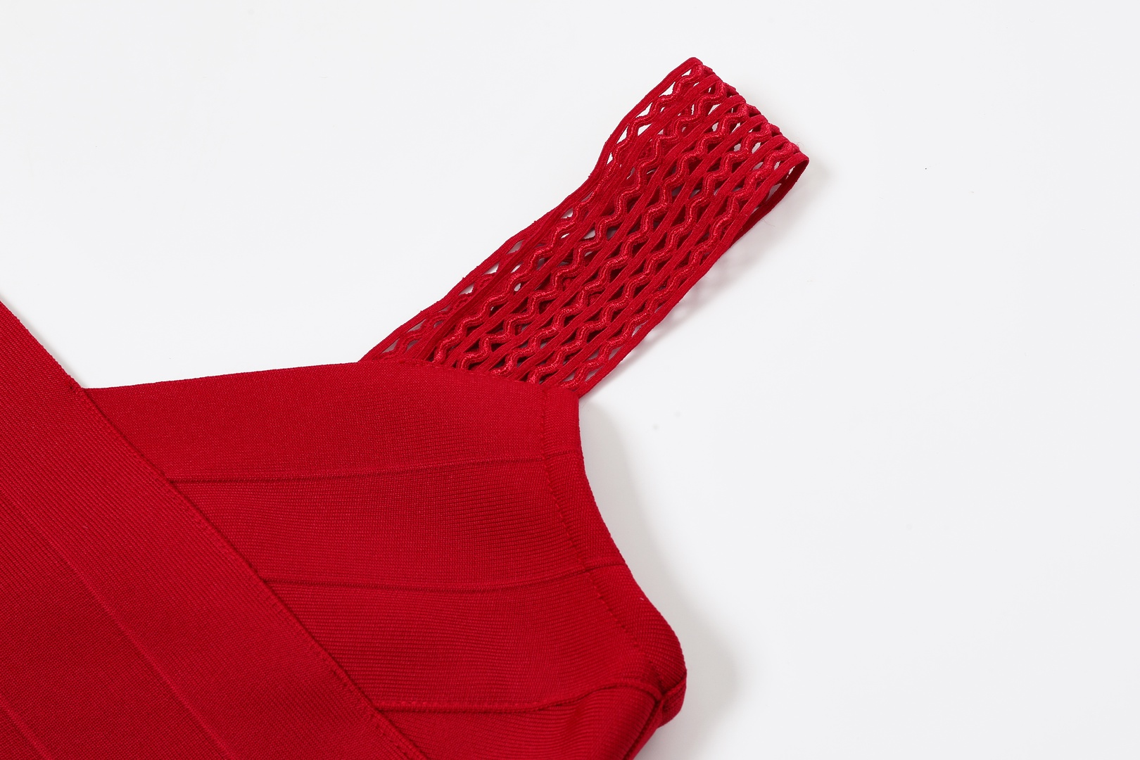 Fringe Contour Midi Bandage Dress