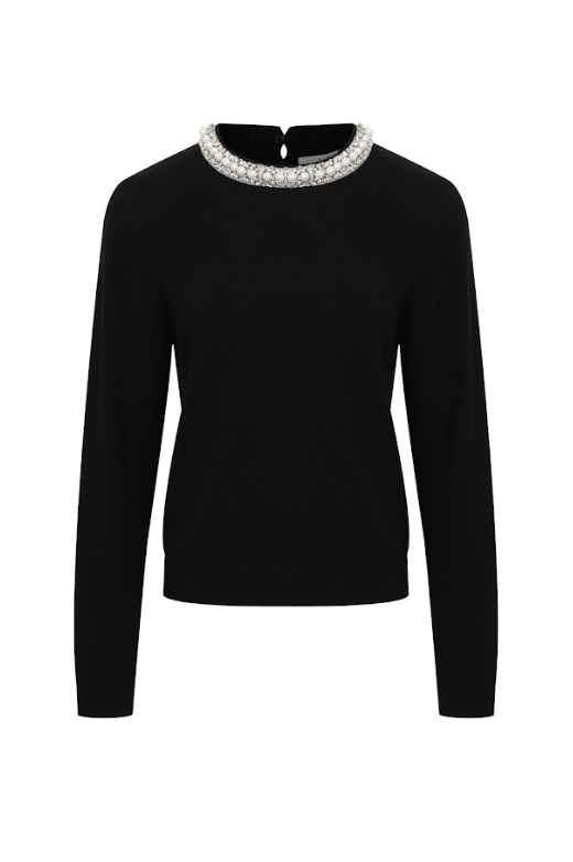Pearl Knit Long Sleeve Top