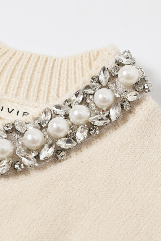 Pearl Knit Long Sleeve Top