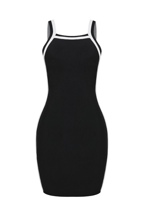 Luxury Contrast Open Back Mini