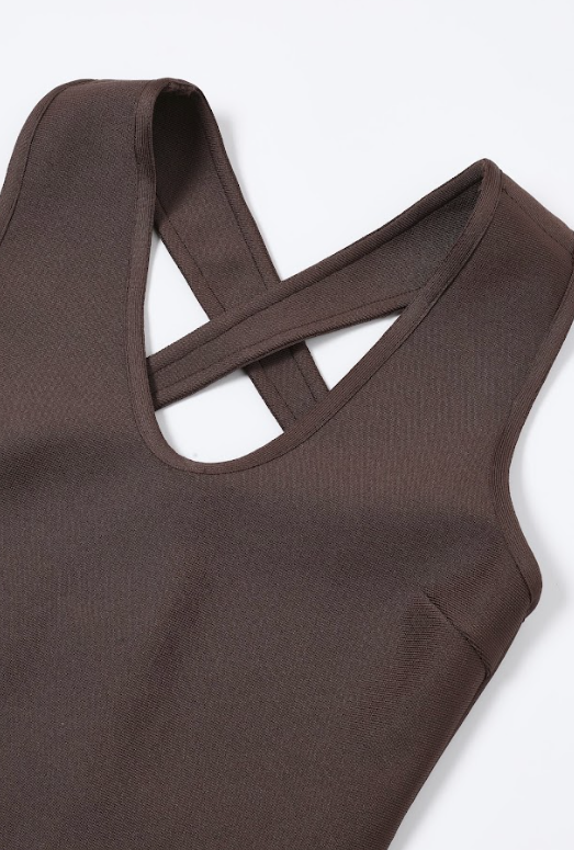 Sculpted Crossback Mermaid Dress