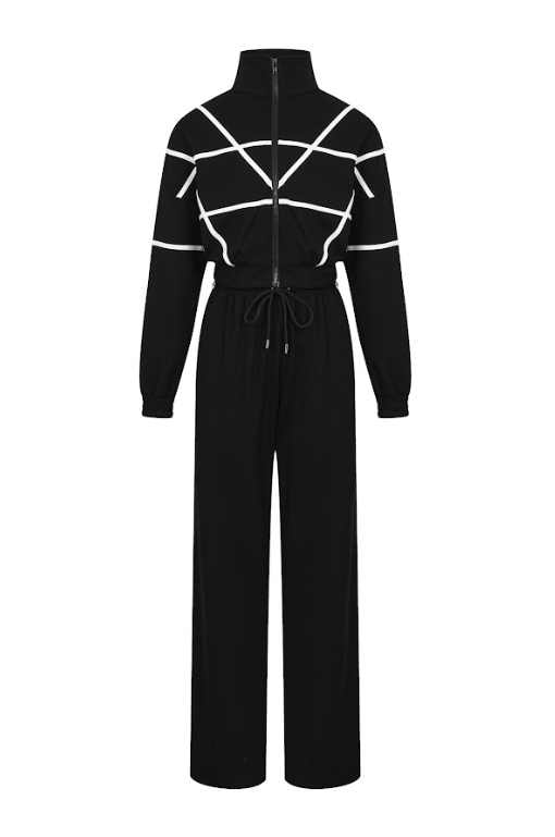 Andrea Knit tracksuit with contrast stripes