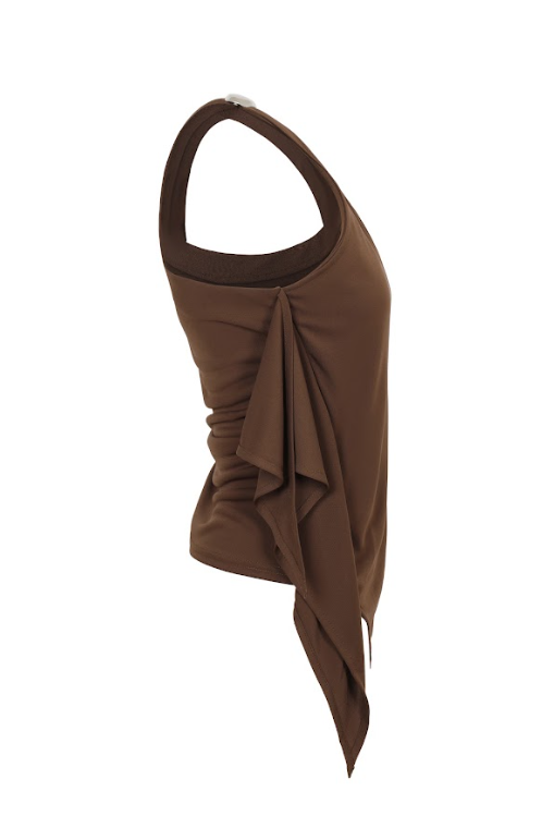 Asymmetric Crepe Top