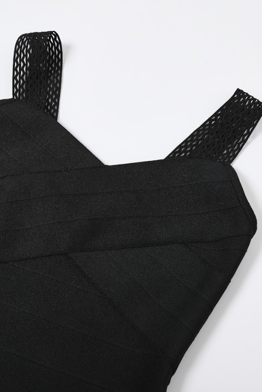 Fringe Contour Midi Bandage Dress