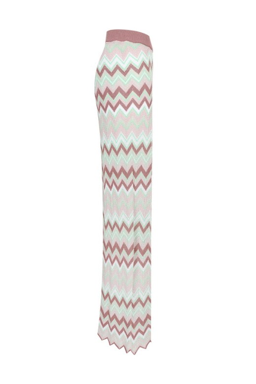 Geometric Pattern Knit Pants