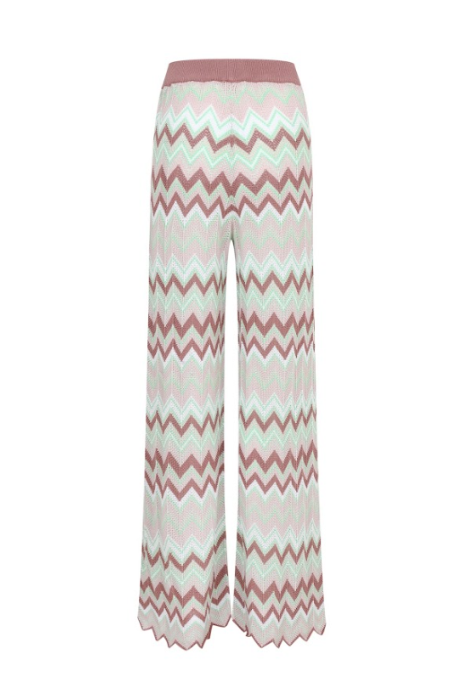 Geometric Pattern Knit Pants