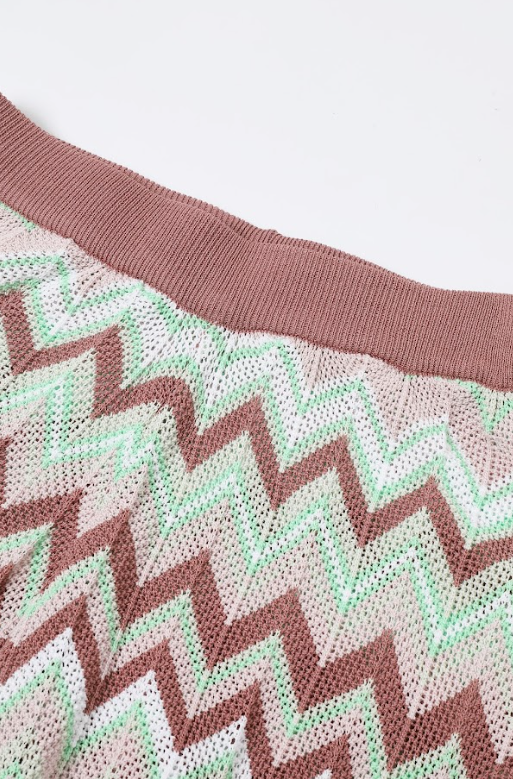 Geometric Pattern Knit Pants