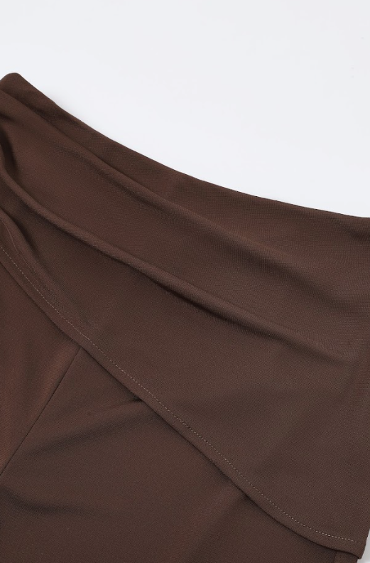 Overlap Scarf Style Wide Pants
